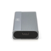 DIGITUS USB M.2 Festplattengehäuse, SSD, extern, NVMe + SATA, 10Gbps (NVMe) 6 Gbps (SATA),USB3.1 Gen2, Aluminium, werkzeugfrei