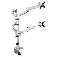 StarTech.com Monitorhalterung für vier Bildschirme - Vollbeweglich - Premium, Klemme, 45 kg, 33 cm (13"), 68,6 cm (27"), 100 x 100 mm, Silber