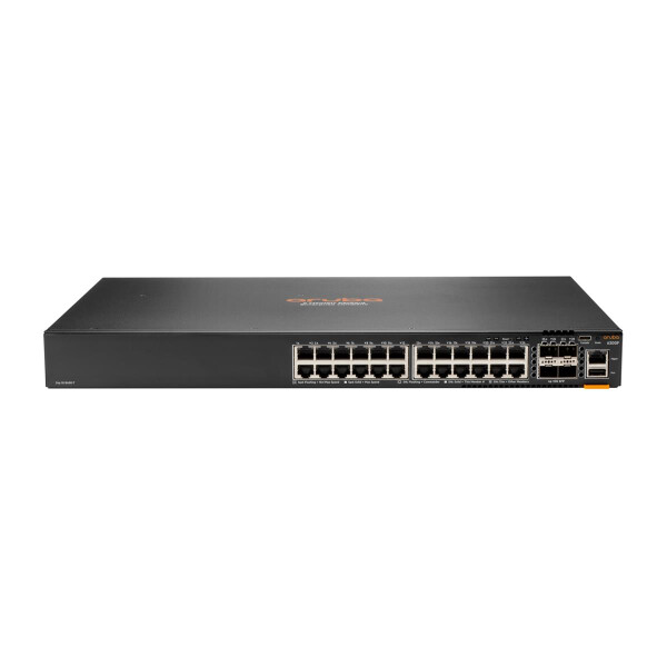 HPE Aruba Networking Aruba 6200F 24G Class4 PoE 4SFP+ 370W, Managed, L3, Gigabit Ethernet (10/100/1000), Power over Ethernet (PoE), Rack-Einbau, 1U