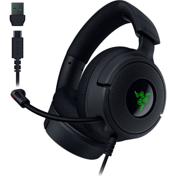 Razer Kraken V4 X, Kabelgebunden, 12 - 20000 Hz, Gaming, 300 g, Kopfhörer, Schwarz