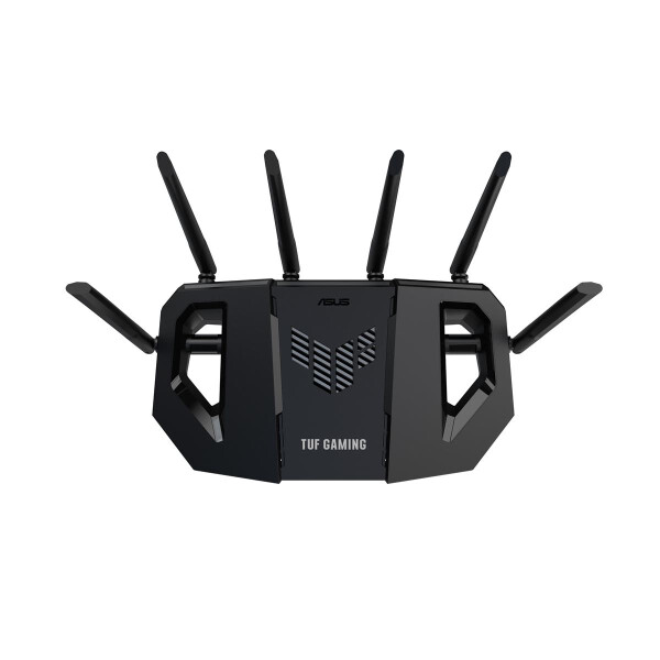 ASUS TUF Gaming BE6500 (TUF-BE6500), Wi-Fi 7 (802.11be), Dual-Band (2,4 GHz/5 GHz), Ethernet/LAN, Schwarz, Tabletop-Router