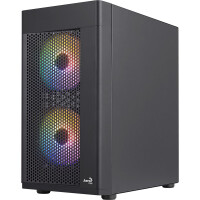 AEROCOOL ADVANCED TECHNOLOGIES Aerocool Hexform, Mini Tower, PC, Schwarz, micro ATX, Mini-ITX, ABS, SPCC, Rücken, Vorderseite