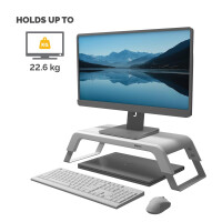 Fellowes Hana LT Monitor Support White, Freistehend, 22,6 kg, Höhenverstellung, Schwarz