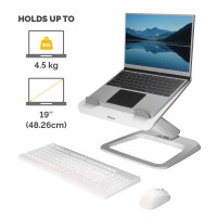 Fellowes Hana LT Laptop Support White, Laptop-Ständer, Weiß, Acrylnitril-Butadien-Styrol (ABS), 48,3 cm (19"), 342 mm, 396 mm