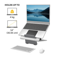 Fellowes Breyta Laptop Ständer bis zu 15\" und 5kg weiß, Laptop-Ständer, Weiß, Acrylnitril-Butadien-Styrol (ABS), 35,6 cm (14"), 4 kg, 235 mm