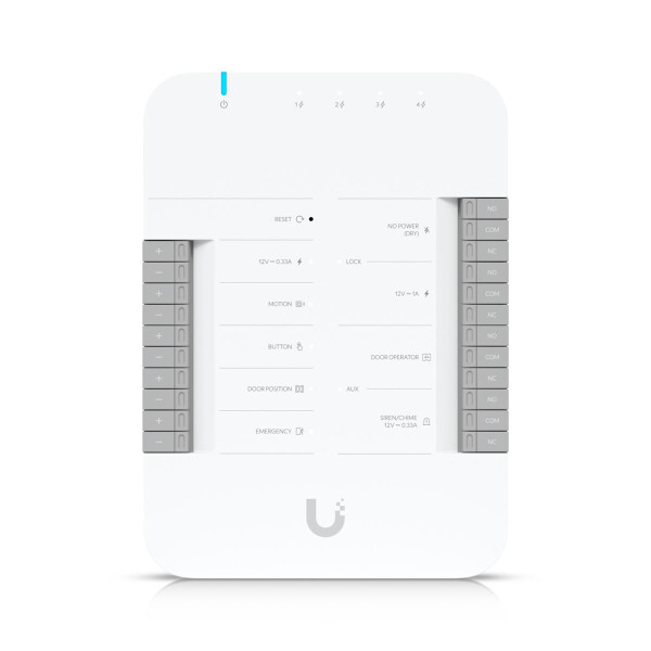 Ubiquiti Access Door Hub, 10,100,1000 Mbit/s, 30 W, 12 - 50 V, 0 - 40 °C, 5 - 90%, 174,9 mm