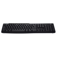 Logitech Wireless Keyboard K270, Volle Größe (100%), Kabellos, RF Wireless, QWERTZ, Schwarz