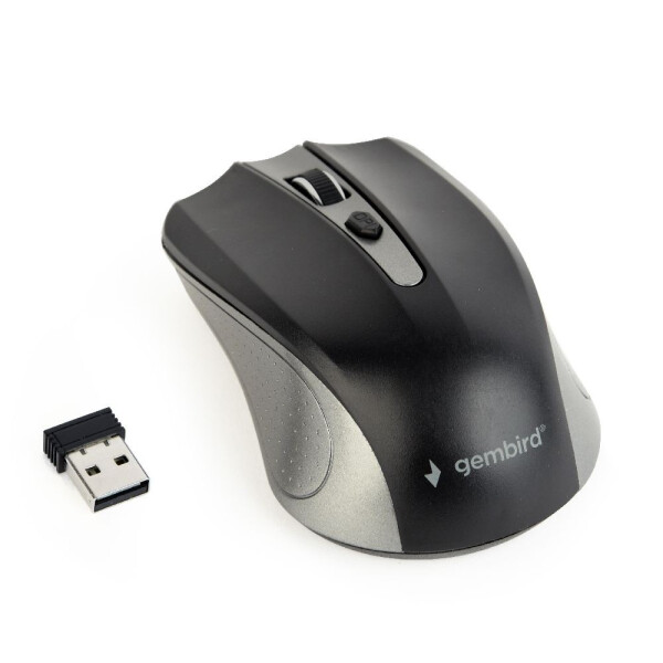 Gembird MUSW-4B-04-GB, Beidhändig, Optisch, RF Wireless, 1600 DPI, Schwarz, Grau