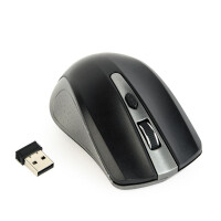 Gembird MUSW-4B-04-GB, Beidhändig, Optisch, RF Wireless, 1600 DPI, Schwarz, Grau