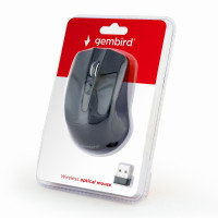 Gembird MUSW-4B-04, Beidhändig, Optisch, RF Wireless, 1600 DPI, Schwarz