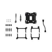 Alphacool Core 1 Aurora schwarz - Wasserblock - Messing - Kupfer - Schwarz - LGA 1700 - Socket AM4 - Buchse AM5 - 3-Pin JST - 1/4"