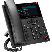 HP POLY VVX 350 IP Telefon mit 6 Leitungen und PoE-fähig, IP-Telefon, Schwarz, Kabelgebundenes Mobilteil, 6 Zeilen, LED, 8,89 cm (3.5")