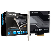 Gigabyte GC-MAPLE RIDGE, PCIe, DisplayPort, Mini DisplayPort, Thunderbolt 4, USB 3.2 Gen 2 (3.1 Gen 2), Schwarz, Grau, 40 Gbit/s