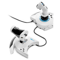 ThrustMaster T.Flight Hotas One Microsoft Flight Simulator Edition, Joystick + Motorsteuerungshebel, PC, Xbox One, Xbox One S, Xbox One X, Menü-Taste, Schaltfläche Teilen, View button, Kabelgebunden, USB, Schwarz, Weiß