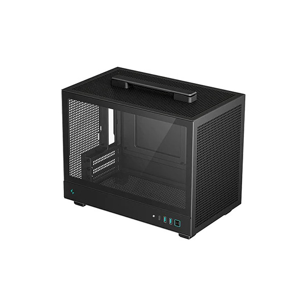Deepcool CH160, Small Form Factor (SFF), PC, Schwarz, Mini-ITX, ABS, SPCC, Gehärtetes Glas, 17,2 cm