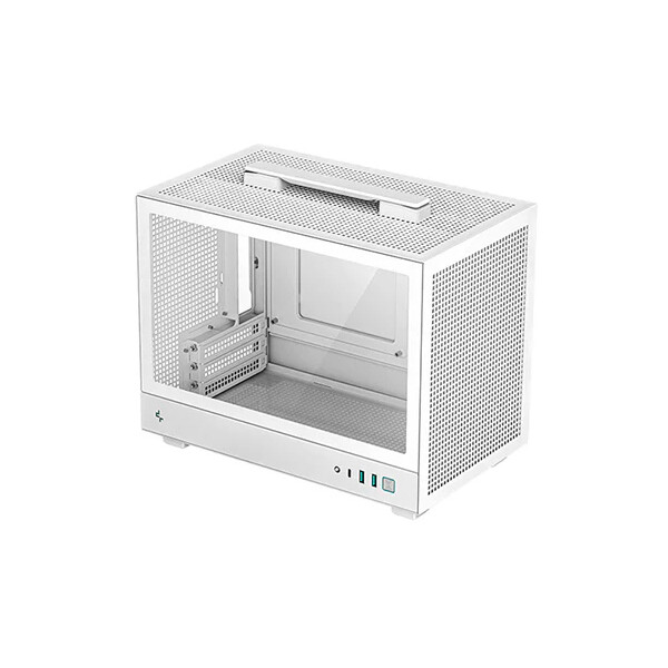Deepcool CH160 WH, Small Form Factor (SFF), PC, Weiß, Mini-ITX, ABS, SPCC, Gehärtetes Glas, 17,2 cm
