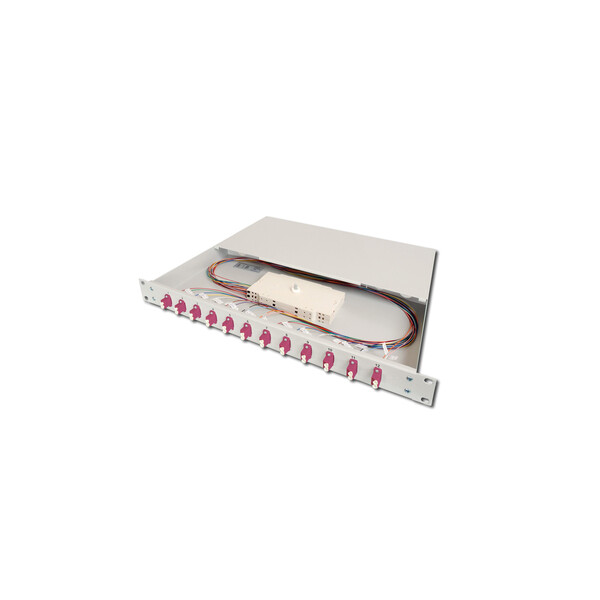 DIGITUS LWL Spleißbox, 1HE, bestückt, LC, OM4