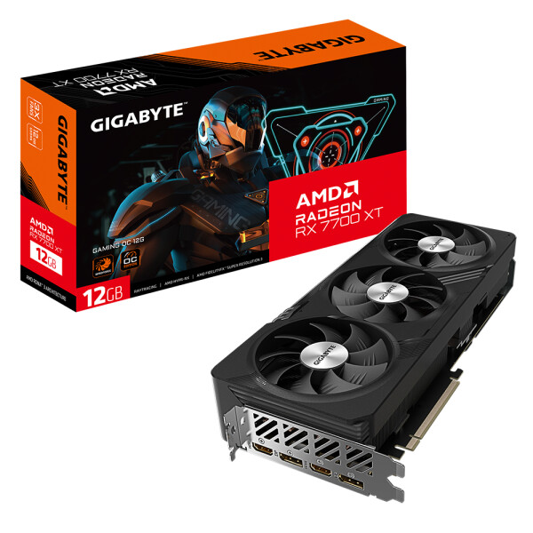 Gigabyte GAMING Radeon RX 7700 XT OC 12G, Radeon RX 7700 XT, 12 GB, GDDR6, 192 Bit, 7680 x 4320 Pixel, PCI Express 4.0