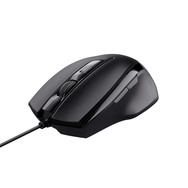 Trust Voca, rechts, Optisch, USB Typ-A, 2400 DPI, Schwarz