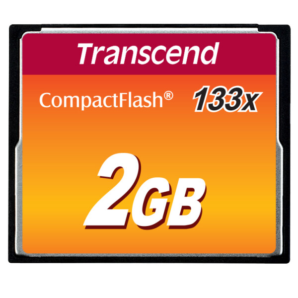Transcend TS2GCF133, 2 GB, Kompaktflash, MLC, 50 MB/s, 20 MB/s, Schwarz