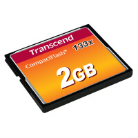 Transcend TS2GCF133, 2 GB, Kompaktflash, MLC, 50 MB/s, 20 MB/s, Schwarz