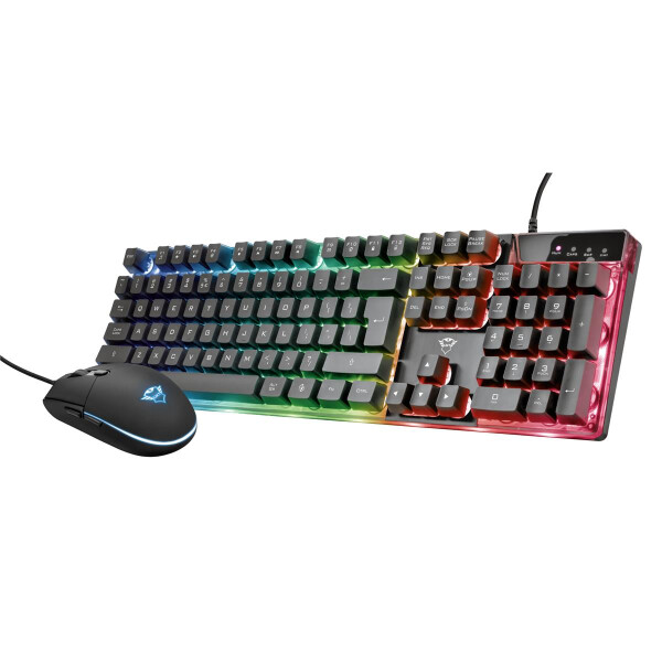 Trust GXT 838 Azor, Volle Größe (100%), Kabelgebunden, USB, RGB-LED, Schwarz, Maus enthalten