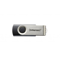 Intenso Basic Line, 64 GB, USB Typ-A, 2.0, 28 MB/s, Drehring, Schwarz, Silber