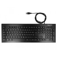 Delock 12672, Volle Größe (100%), Kabelgebunden, USB, QWERTZ, Schwarz