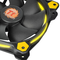 Thermaltake Riing 14, Ventilator, 14 cm, 1400 RPM, 28,1 dB, 51,15 cfm, Schwarz, Gelb