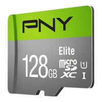 PNY Elite, 128 GB, MicroSDXC, Klasse 10, UHS-I, Class 1...