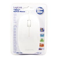 LogiLink ID0062, Optisch, USB Typ-A, 1000 DPI, Weiß