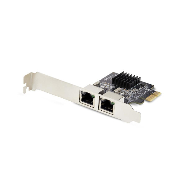 StarTech.com 2-Port Gigabit Netzwerkkarte, 10/100/1000Mbps PCI-Express LAN-Karte, 2x Realtek RTL8111H 1Gbit PCIe Netzwerkadapter/NIC, Arbeitet mit Windows und Linux, TAA-Konform, Eingebaut, Kabelgebunden, PCI Express, Ethernet, 1000 Mbit/s, Schwarz