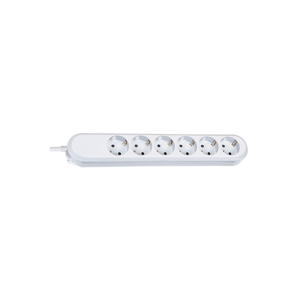Bachmann SMART 6x Schuko H05VV-F 3G 1.50mm² 16A/3680W 5m, 5 m, Kunststoff, Weiß, 6 AC-Ausgänge, 3680 W, 16 A