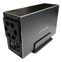 LC-Power LC-35U3-RAID-2, HDD-Gehäuse, 3.5", SATA, Serial ATA II, Serial ATA III, 5 Gbit/s, USB Anschluss, Schwarz