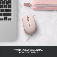 Logitech M171, Beidhändig, Optisch, RF Wireless, Pink