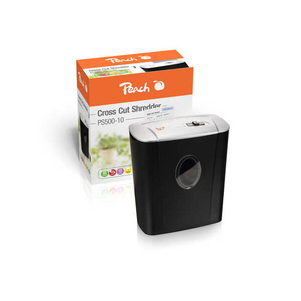 Peach PS500-10, Kreuzschreddern, 22 cm, 4 x 52 mm, 11 l, 80 Blätter, 72 dB