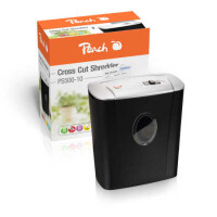 Peach PS500-10, Kreuzschreddern, 22 cm, 4 x 52 mm, 11 l, 80 Blätter, 72 dB