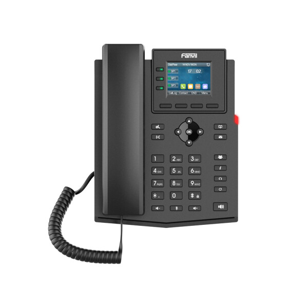 Fanvil X303P, IP-Telefon, Schwarz, Kabelgebundenes Mobilteil, Tisch/Wand, Linux, Im Band, Außerhalb des Bandes, SIP-Info