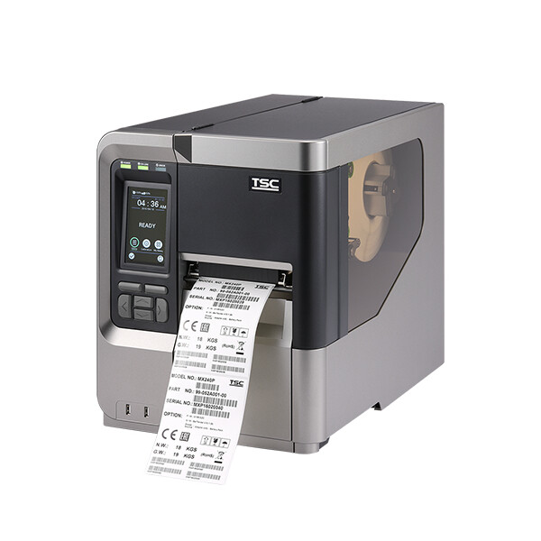 TSC MX341P, Direkt Wärme/Wärmeübertragung, 300 x 300 DPI, 356 mm/sek, Kabelgebunden, Schwarz, Grau