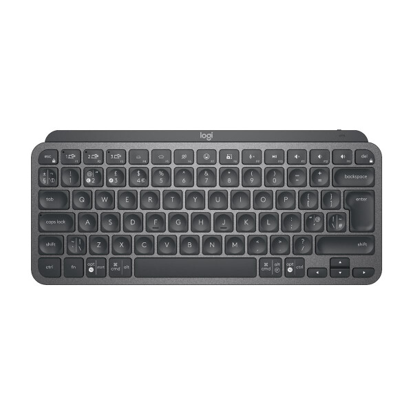 Logitech MX Keys Mini, Mini, Kabellos, RF Wireless + Bluetooth, Scherenschalter, QWERTY, Graphit