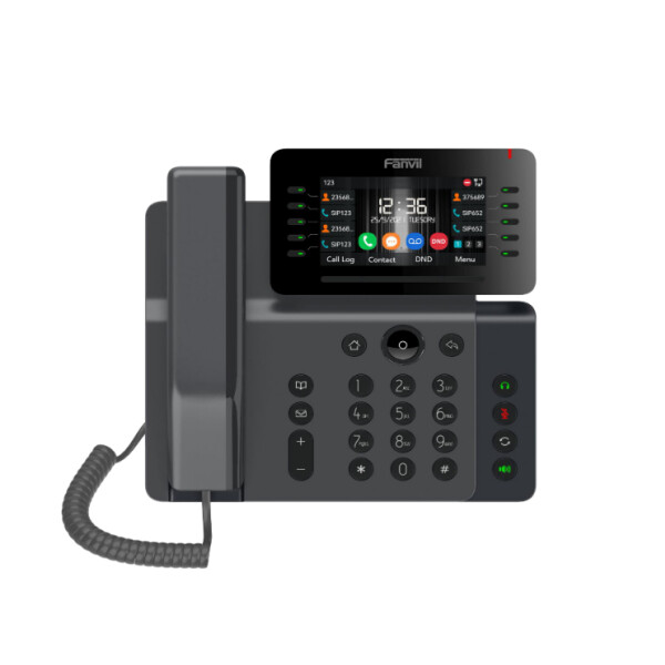 Fanvil V65, IP-Telefon, Schwarz, Kabelgebundenes Mobilteil, Im Band, Out-of band, SIP-Info, 20 Zeilen, 2000 Eintragungen
