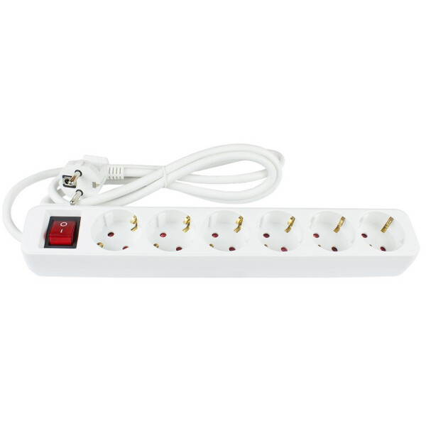Good Connections PS016-W015, 1,5 m, 6 AC-Ausgänge, Indoor, Type E/F, 1,5 mm², Polycarbonat (PC)