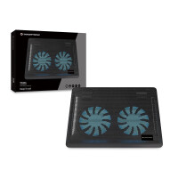 Conceptronic CNBCOOLPAD2F Laptop-Kühlpad mit 2 Lüftern, 39,6 cm (15.6"), 3 kg, 2 Stück(e), 12,5 cm, 1000 RPM, Schwarz