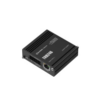 Teltonika Industrierouter, IoT-LTE-Gateway TRB246 Cat 4, 1x RJ45 100 Mbit/s, IP30, Gateway für Mobilfunknetzwerk, Schwarz, Aluminium, DIN-Schienen-/Wandmontage, Industriell, LAN, Leistung, Signalstärke, Status