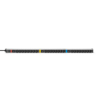 DIGITUS Basis IT PDU, 3-phasig 16A, 24 x C13, 3 x C19, 3 m Zuleitung, IEC 60309 16 A Stecker