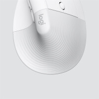 Logitech Lift for Business, rechts, Vertikale Ausführung, Optisch, RF Wireless + Bluetooth, 4000 DPI, Weiß