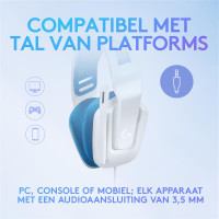 Logitech G G335, Kabelgebunden, Gaming, 20 - 20000 Hz, 240 g, Kopfhörer, Weiß