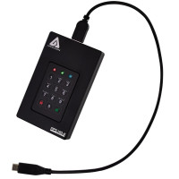Apricorn Aegis Fortress L3, 2 TB, USB Typ-A auf USB Typ-C, 3.2 Gen 1 (3.1 Gen 1), Passwortschutz, Schwarz