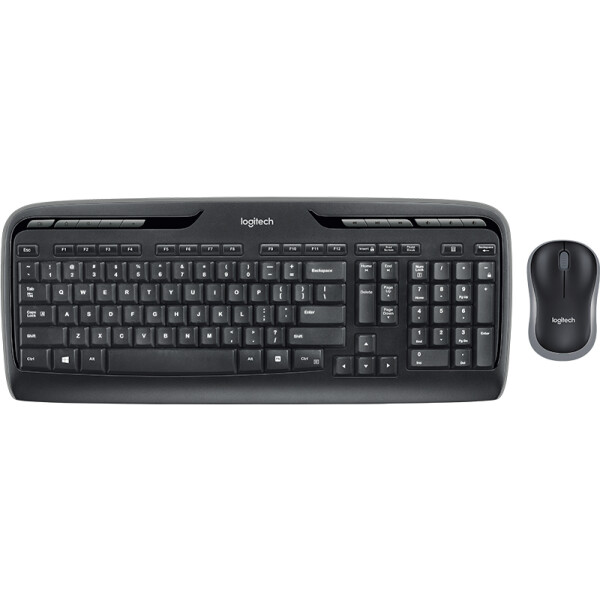 Logitech Wireless Combo MK330, Volle Größe (100%), Kabellos, RF Wireless, QWERTY, Maus enthalten