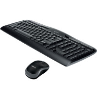 Logitech Wireless Combo MK330, Volle Größe (100%), Kabellos, RF Wireless, QWERTY, Maus enthalten